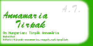 annamaria tirpak business card