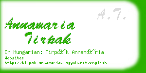 annamaria tirpak business card